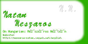 natan meszaros business card
